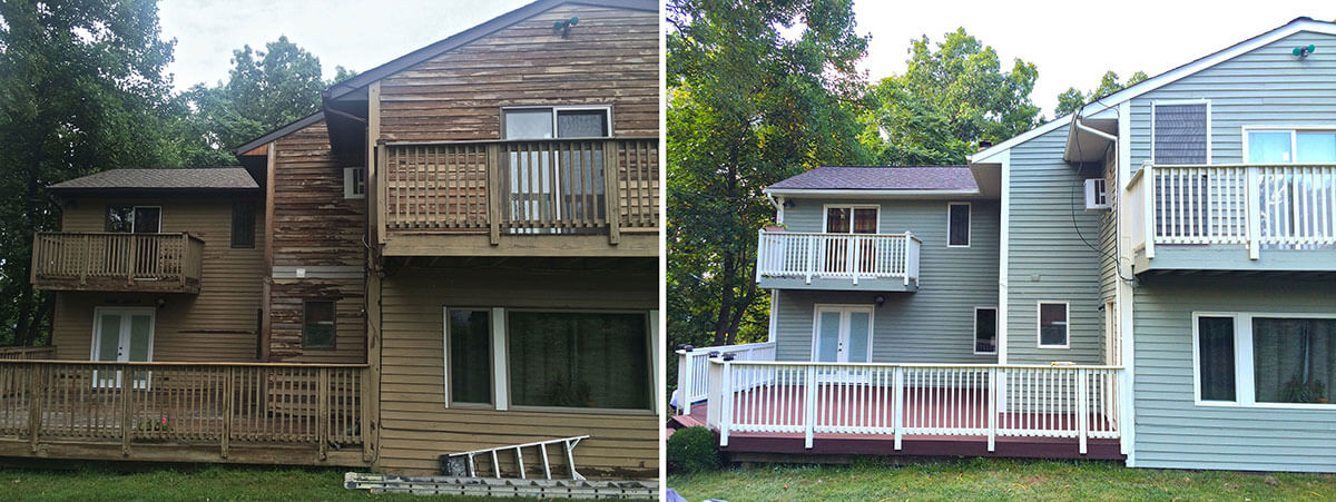 Exterior Painting Before and After Long Valley NJ