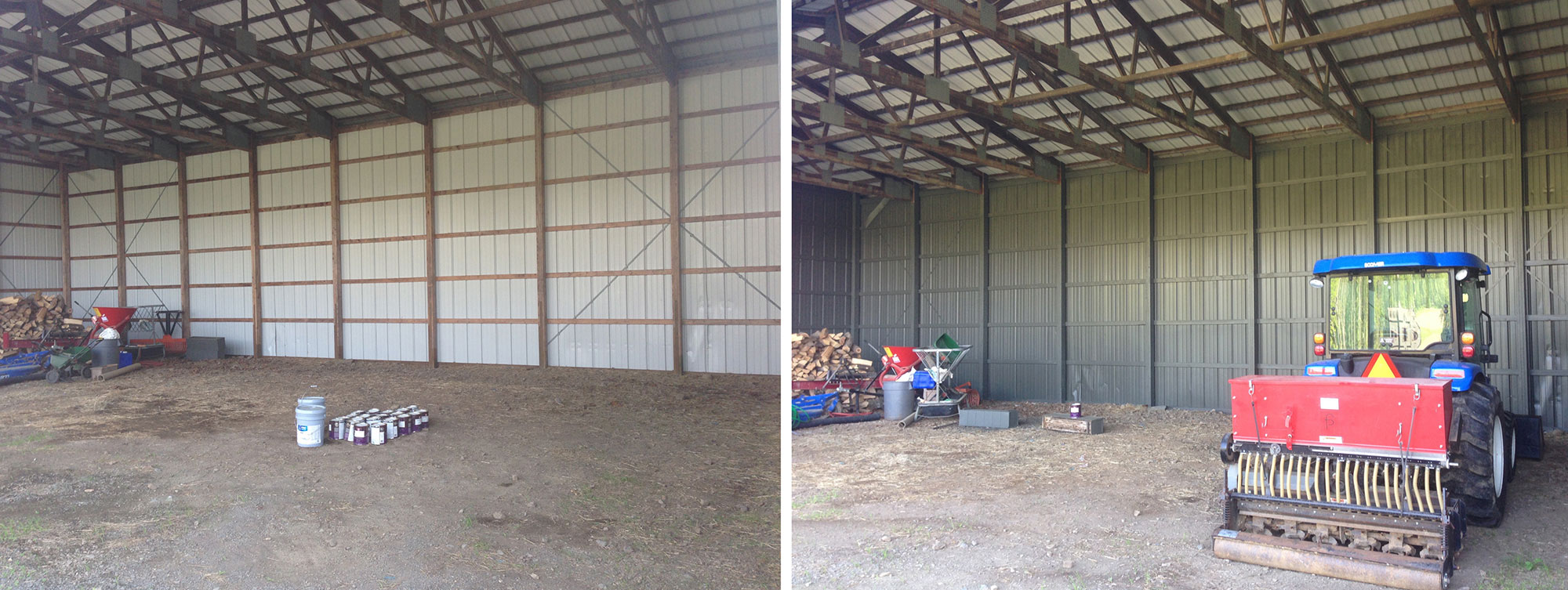 Commercial Warehouse painting before and after Bedminster NJ