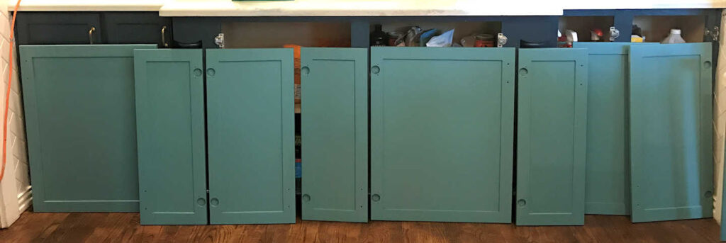 Cabinet painting green