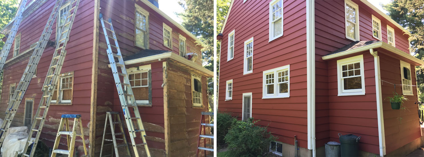 Exterior Painting Before and After Chester NJ