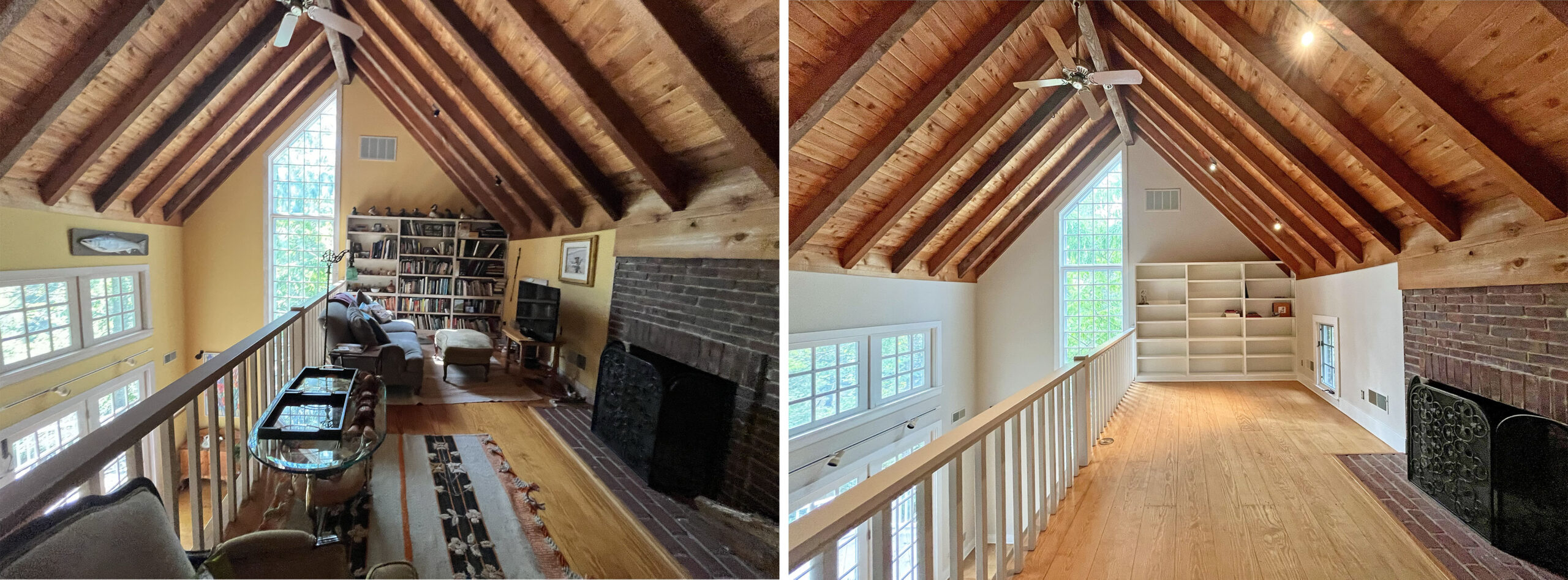 Before and after interior painting in Tewksbury NJ