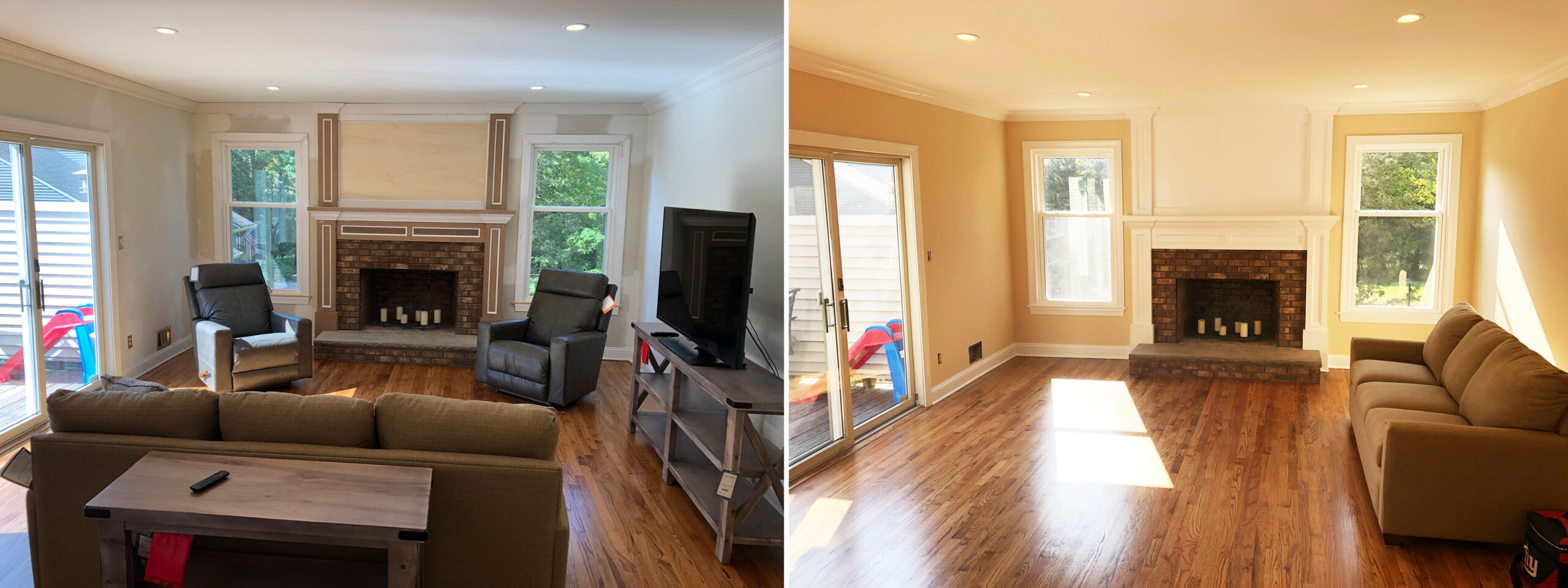 Interior Before and After Basking Ridge Painting