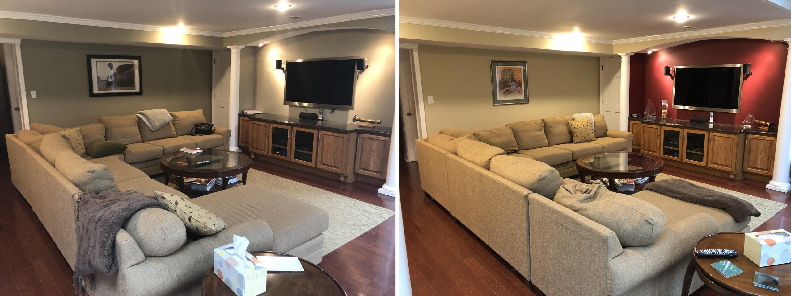 Interior painting before and after basking ridge NJ