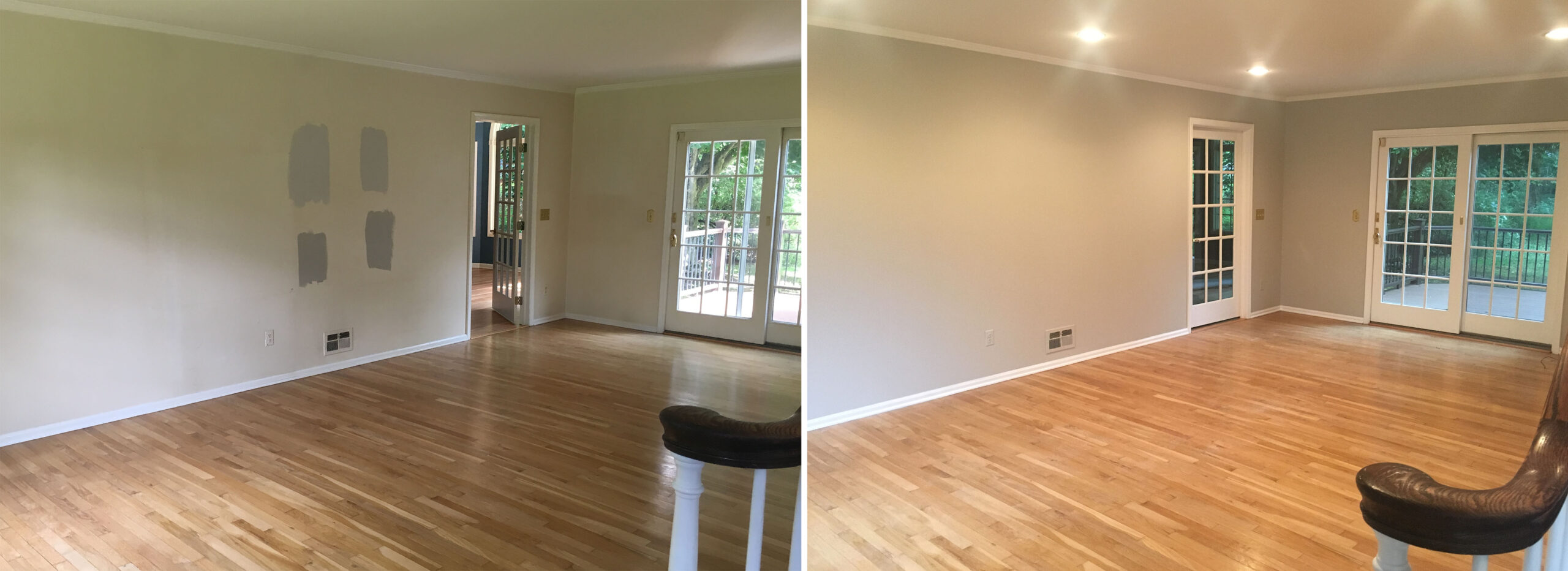 Living Room Painting Before and After Basking Ridge NJ