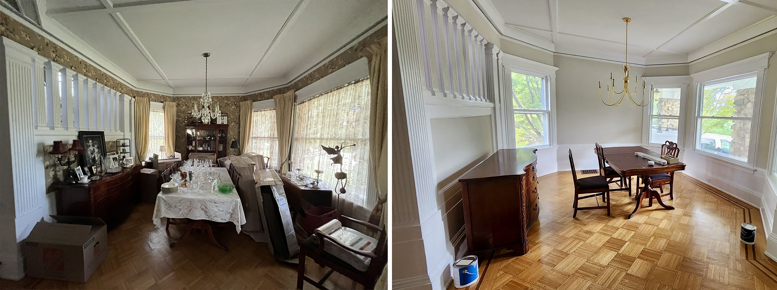 Bernardsville painting Interior before and after pictures