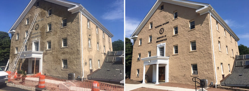 Bernardsville NJ Commercial Paint Job Before and after